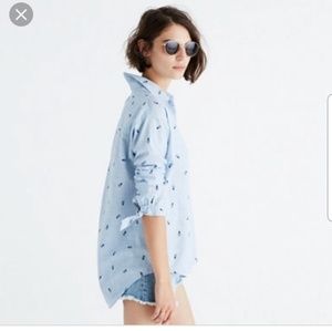 Madewell pineapple button down top